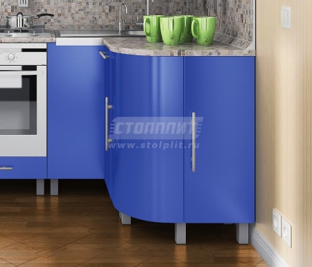 Анна Кухня Угловая 2170*1170 Онденс/Синий