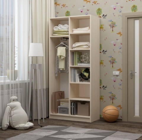 Шкаф Ириска-9 МДФ (Ш-1000 х В-2000 х Г-440 мм)/Разные Цвета