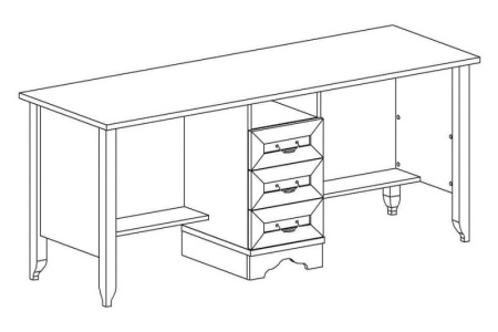 Стол "Классика" на два рабочих места
