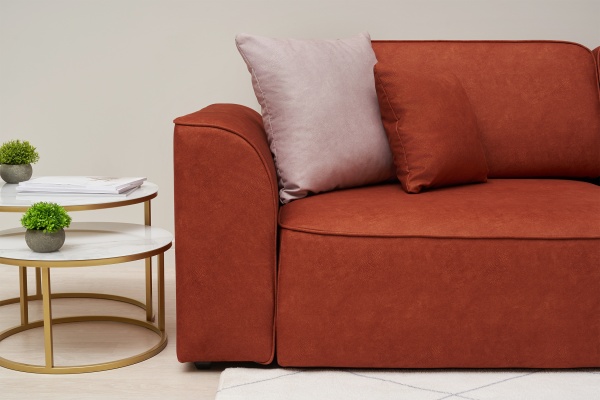 Диван еврокнижка Имир SE оранжевый