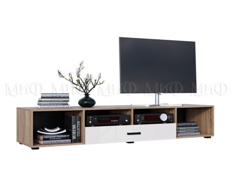 Тумба TV Ницца NEW 2 Двери + 1 Ящик МДФ  (Ш-2000 x В-350 x Г-520 мм) Тумба TV Ницца NEW 2 Двери + 1 Ящик МДФ  (Ш-2000 x В-350 x Г-520 мм)