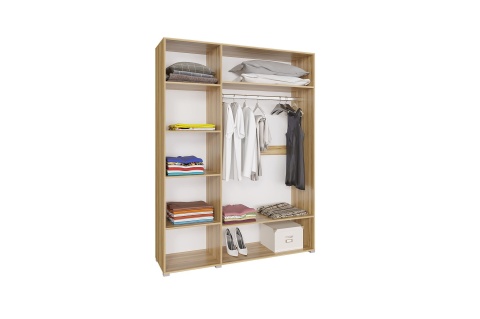 Шкаф 3-х Створчатый Ницца МДФ ( Ш-1500 мм x В-2000 мм x Г-446 мм)/Разные Цвета