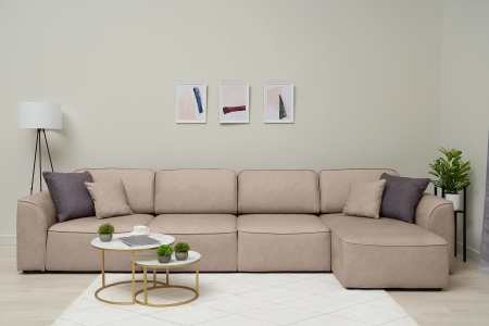 Диван угловой еврокнижка Имир MODOOL MAX бежевый