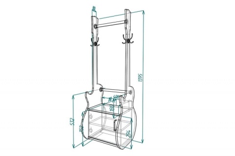 Тумба для прихожей "Мебелеф-4" Тумба для прихожей "Мебелеф-4"
