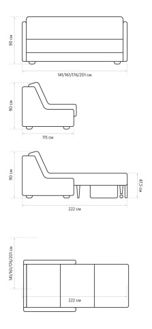 Диван Персей Классический Бежевый