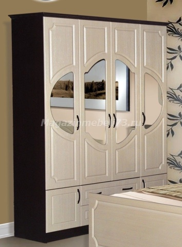 Виктория Шкаф 4-х Створчатый МДФ (Ш-1600 х В-2100 х Г-500 мм)/Разные Цвета Виктория Шкаф 4-х Створчатый МДФ (Ш-1600 х В-2100 х Г-500 мм)/Разные Цвета