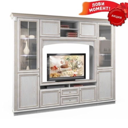 Версаль СБ-1655 Стенка Белый Ясень (Ш 2692 X В 2184 X Г 485 мм)