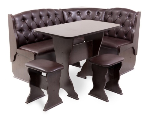 Кухонный уголок Орхидея Люкс/Разные Цвета (Диван + Стол + Табуреты)