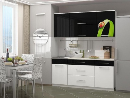 Кухонный Гарнитур Ночь МДФ/Фотопечать 1800 мм