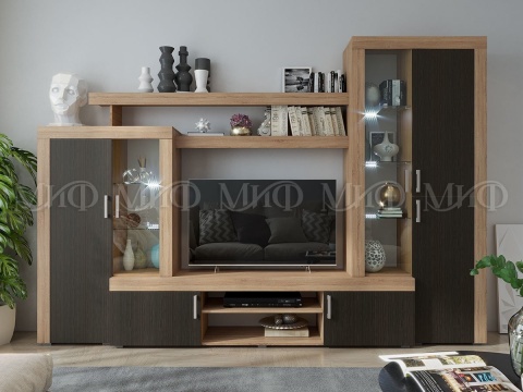 Гостиная Стася МДФ (Ш-3000 мм x В-2070 мм x Г-460 мм)/Разные Цвета Гостиная Стася МДФ (Ш-3000 мм x В-2070 мм x Г-460 мм)/Разные Цвета