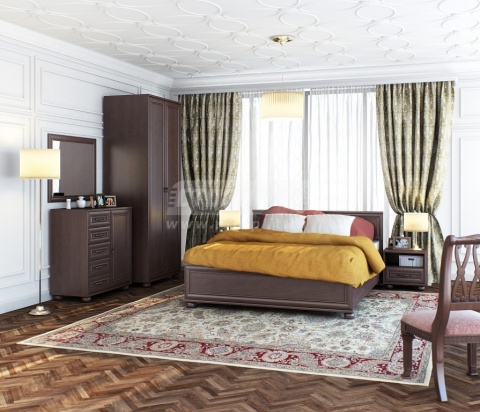 Верди спальня (шкаф 2х дв + кровать + комод + зеркало+тумбы 2шт) Верди спальня (шкаф 2х дв + кровать + комод + зеркало+тумбы 2шт)