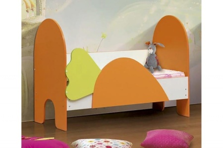 Детский Гарнитур "Морковка" (Кровать+Комод+Стеллаж+Стол)