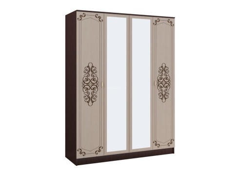 Шкаф 4-х Створчатый Жаклин  Венге/Белфорт (Ш-1600 х В-2216 х Г-540 мм) Шкаф 4-х Створчатый Жаклин  Венге/Белфорт (Ш-1600 х В-2216 х Г-540 мм)