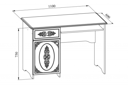 Компьютерный стол "Ассоль Plus" АС-242К (универсальный)