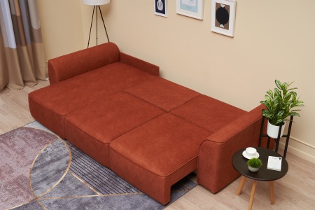 Диван угловой еврокнижка Имир MODOOL 2 оранжевый