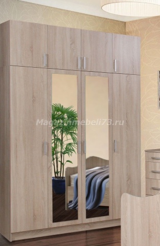 Татьяна Шкаф 4-х Створчатый ЛДСП (Ш-1600 х Г-500 х В-2400 мм)/Разные Цвета Татьяна Шкаф 4-х Створчатый ЛДСП (Ш-1600 х Г-500 х В-2400 мм)/Разные Цвета