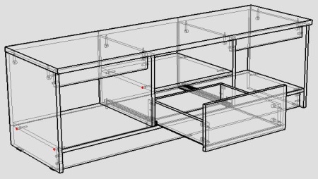Тумба под ТВ Лара (Ш-1400 х В-446 х Г-443 мм)