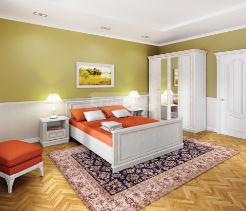 Версаль Спальня (кровать + шкаф + тумбы) Белый Ясень Версаль Спальня (кровать + шкаф + тумбы) Белый Ясень