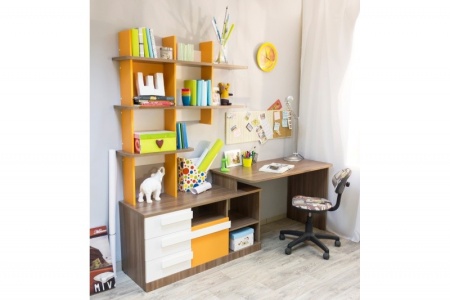 Стол "Пиксель" с тумбой справа