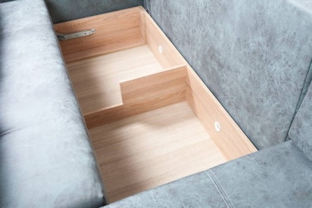 Диван Угловой Сингапур с Оттоманкой Ш-2670 х Г-1700 х В-1000 мм/Спальное место Ш-1700 х Г-2100 мм