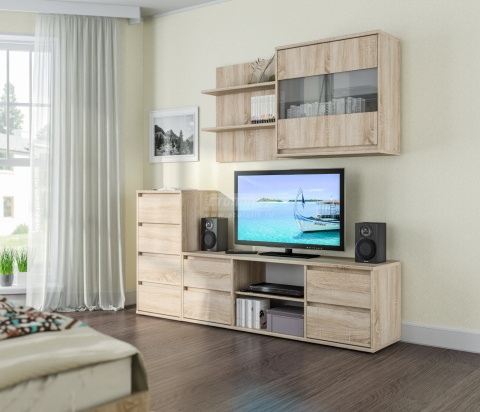 Комплект для Гостиной Берлин Дуб Сонома/Ш-2100 X В-1805 X Г-440 мм Комплект для Гостиной Берлин Дуб Сонома/Ш-2100 X В-1805 X Г-440 мм