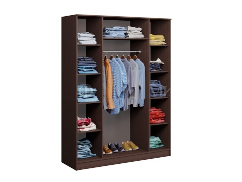 Шкаф 4-х Створчатый Жаклин  Венге/Белфорт (Ш-1600 х В-2216 х Г-540 мм) Шкаф 4-х Створчатый Жаклин  Венге/Белфорт (Ш-1600 х В-2216 х Г-540 мм)