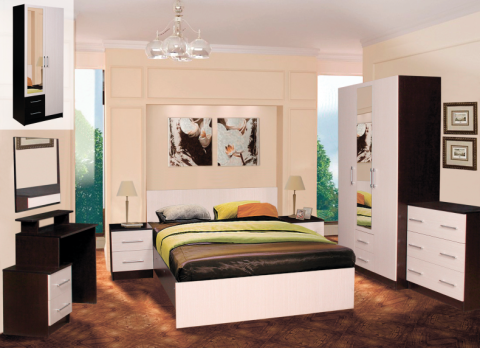 Николь Спальный Гарнитур ЛДСП с Матрасом в Подарок/Разные Цвета Николь Спальный Гарнитур ЛДСП с Матрасом в Подарок/Разные Цвета